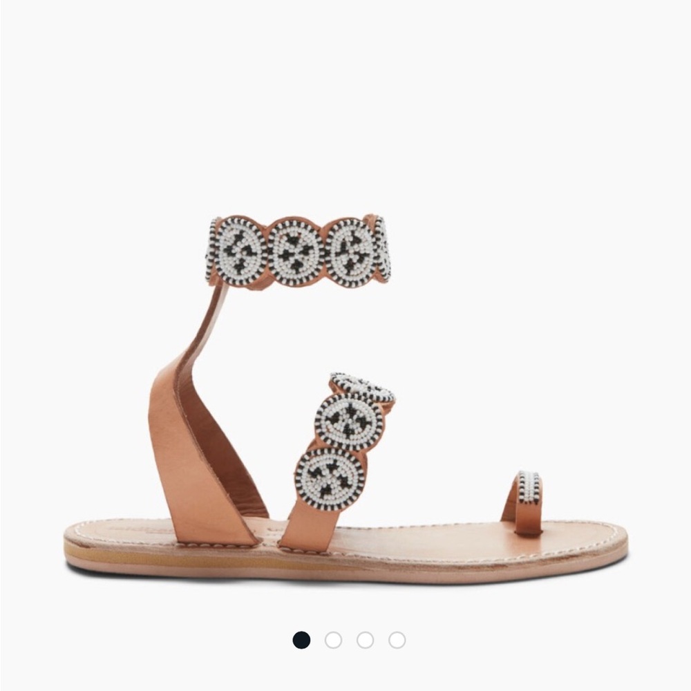 Laidback London Kiki Beaded Ankle Sandal New With Box Size 7 Euro 38
